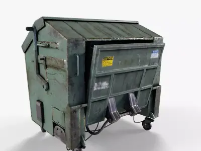 Space Dumpster Low-poly 3D model