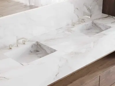 Bathroom furniture by inbani faucet set 83 Low-poly 3D model