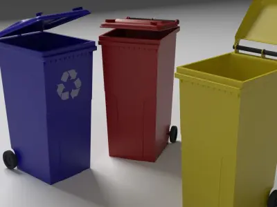 Bin dumpster trash can 3D model