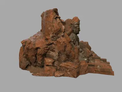 buda 3 rock Low-poly 3D model