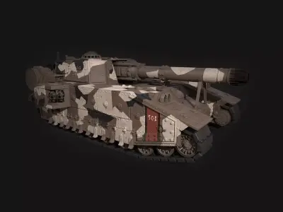 Next Generation Tank Low-poly 3D model