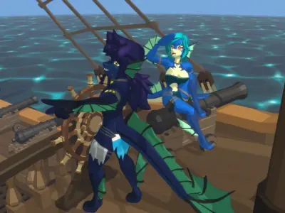 Acheron Sea Serpent Clean Low-poly 3D model