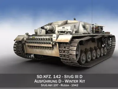 StuG III - Ausf D - StuG Abt 197 3D model