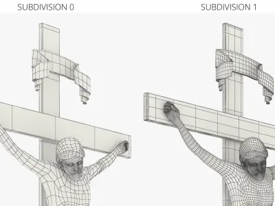  Religious Crucifix Jesus on Cross Silver 