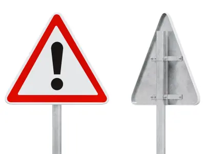Warning signs set 3 3D model