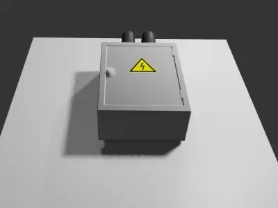 Circuit Breaker Box - Fuse - Electricity - Caixa de Disjuntores Low-poly 3D model