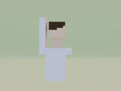 mine craft skibidi toilet 3D model