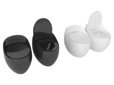 Clearhalo Modern Floor Mount Toilet WC 3D model