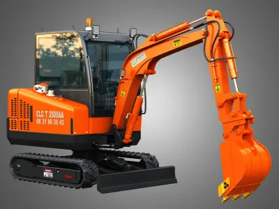 CLC T2500 AA Mini Pelle Hydraulic Excavator 3D model