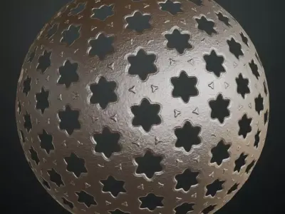 Pattern Metal Grill Transparent PBR Seamless Texture