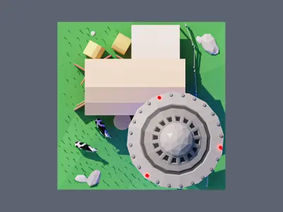 land 62A Low-poly 3D model