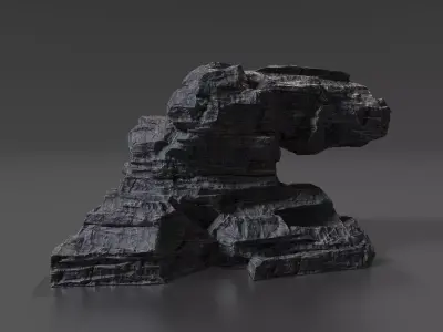 Cliff Rock 005 Low-poly 3D model