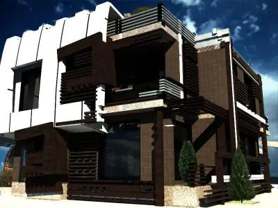 Villa at the mountain  3D model