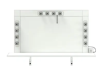 Salon Mirror with Lights 3D model