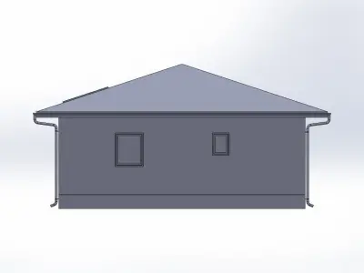 Prefabricated House Low-poly 3D model