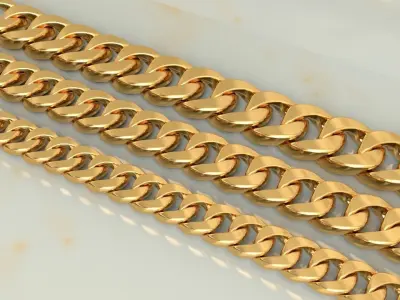 Edge Cuban Link Chain Size Pack 3D print model