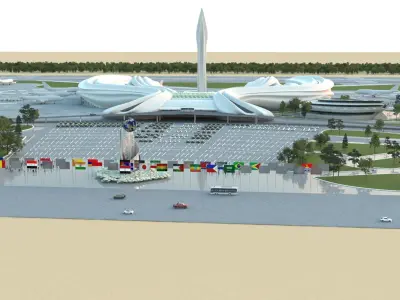 International airport 3D model buy