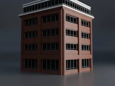 URBAN CITY BUILDING 5 Low-poly 3D model purchase