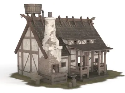 Viking House 01 Low-poly 3D model