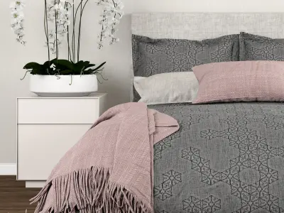 Bedroom set 9 geometric wall art for 3D model