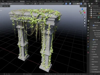 Jungle Vines geometry Node 3D Tudor 3D model