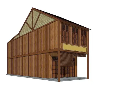 Malaysia Shophouse 1690 3D model