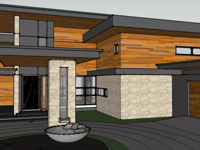 MID-CENTURY MODERN-CONTEMPORARY HOUSE 3D model