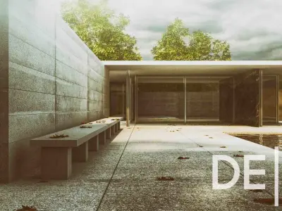 Barcelona Pavillion 3D Architectural Model 3D model