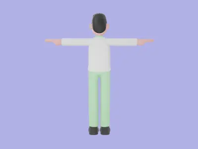 Stylized 3D Male Nutritionist Character - Cartoon Health Expert 3D model