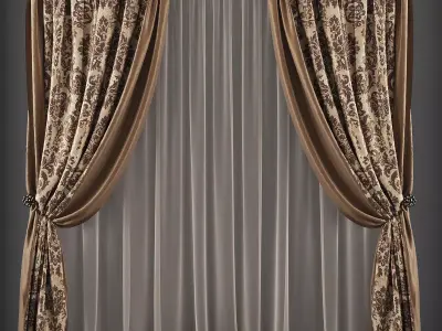 Curtain 3D model 148 Low-poly 3D model