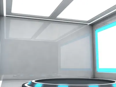 Sci Fi Room Low-poly 3D model order