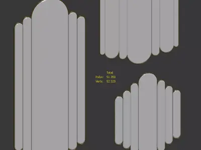 Renee Mirror AnthroHome Mirror Set 3D model