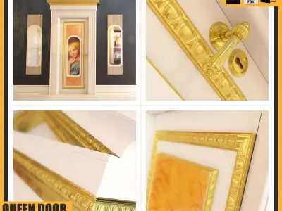 Queen Door 3D model