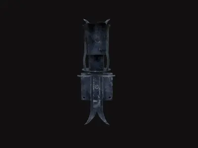 Medieval Torch V08 Low-poly 3D model