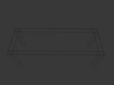 Modern Wooden Table - 3D Render 3D model