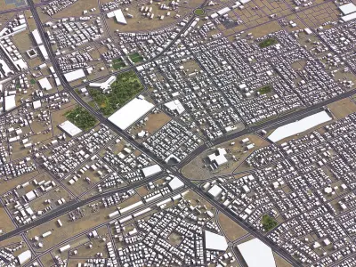 Buraydah - City 3D Model Low-poly 3D model