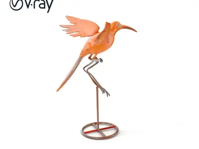 Rustic Bird Sculpture Model Pack Low-poly 3D model purchase