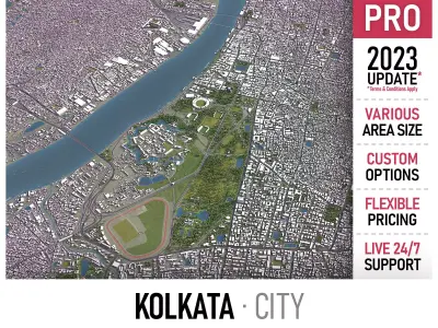 Kolkata Low-poly 3D model