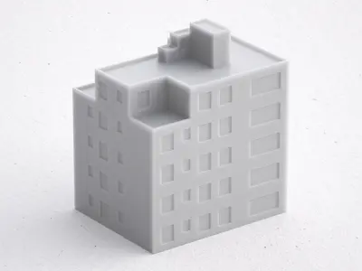 Free 3D Print miniature building RB-US-NY-019 Free 3D print model