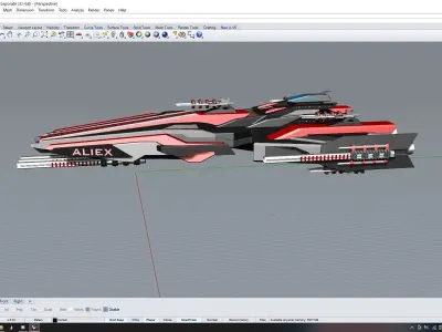 Apocrypha Cruiser Model Space ship 3D model
