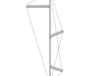 ed045 light fixture with two triangles hanging from it 3D model