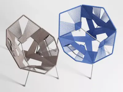 C E C chair designed 3D model