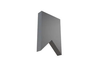 Bookmark Symbol v1 001 Low-poly 3D model