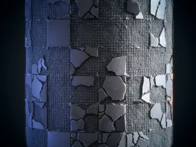 Tile Damage Stylized - VOL 03 - SBsar - Maps Texture