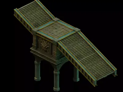 Funeral Place - Stairs 02 3D model