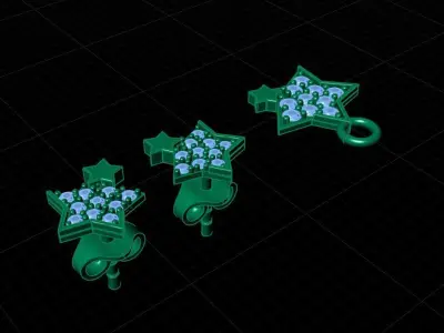 Pendant Earrings 3dmodel printable 3D print model