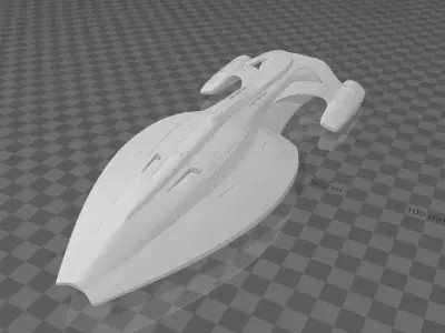Achilles class starship 3D print model
