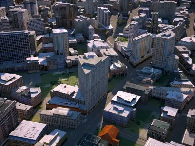 City 33 Low-poly 3D model