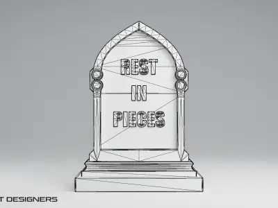 Tombstone Low-poly 3D model purchase