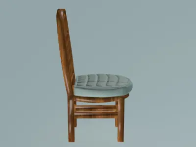 Checker backside dining chair 3D model